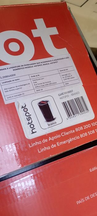 Novo Aquecedor a Gás Hotspot Branco 4000W + botija de gás galp(1/2