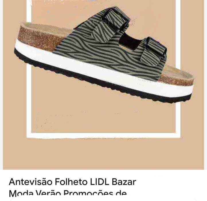 Chinelos novos com palmilhas em couro  (Esmara)