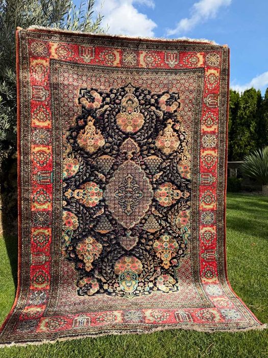 Jedwabny Vintage Dywan Perski GHOUM / Qom 200x136 galeria 18 tyś
