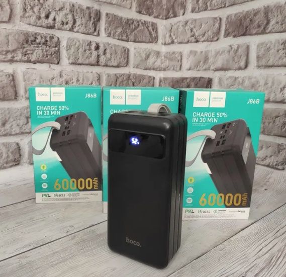 Павербанк hoco 60000mAh(22.5w) швидка зарядка.Нові