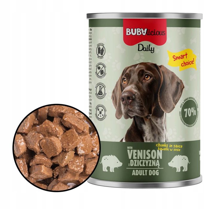 Mokra Karma Pełnoporcjowa dla Psów Wszystkich Ras z Dziczyzną 0,4 kg