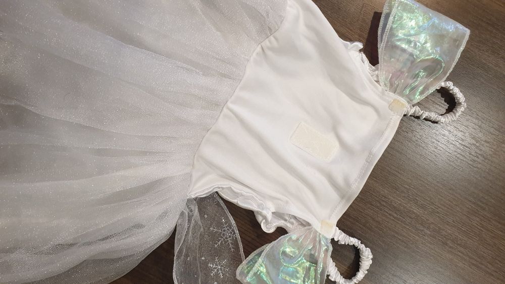 Платье снежинки,платье на утренник,платье ангела