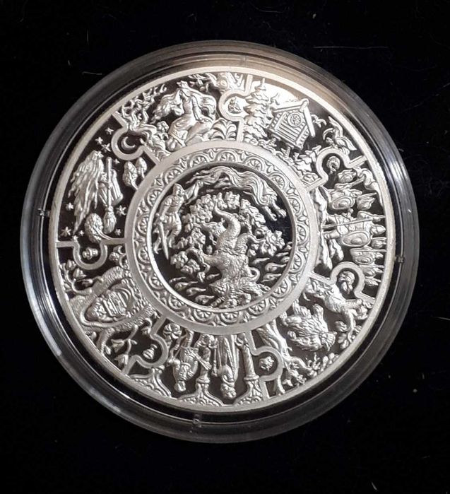 Колекційна монета 5$ Russian Fairy Tales, Ліберія 2009 р. Срібло