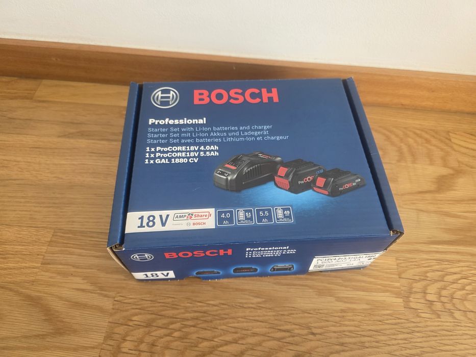 Kit Bateria Bosch 18V 5.5Ah + 4.0Ah e carregador