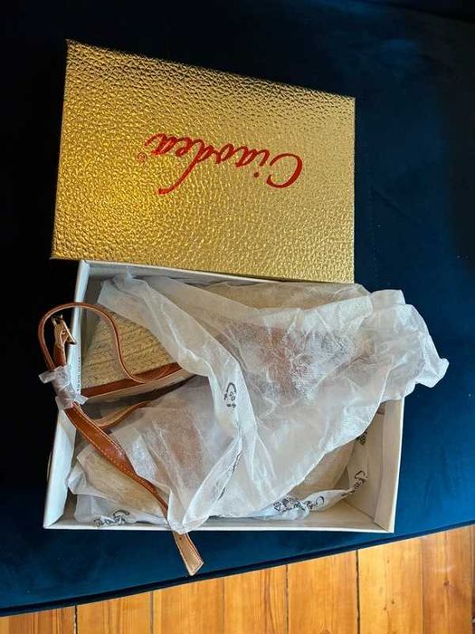 Espadryle brązowe na koturnie 40 NOWE