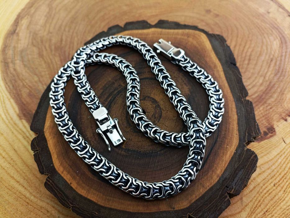 Срібний ланцюг Рамзес чоловічий ланцюжок. Серебряная цепочка Рамзес.