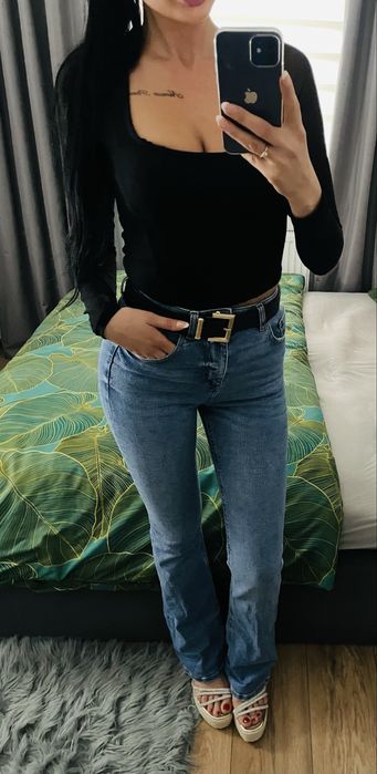 Spodnie jeansy dzwony xs