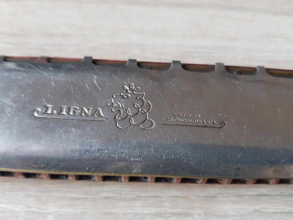Stara Zabytkowa Harmonijka 48 Ustna Ligna Opera Made In Czechoslovakia