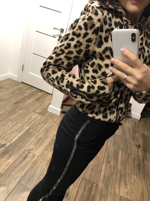 Тренд леопард! Куртка косуха леопард H&M, стильна косуха