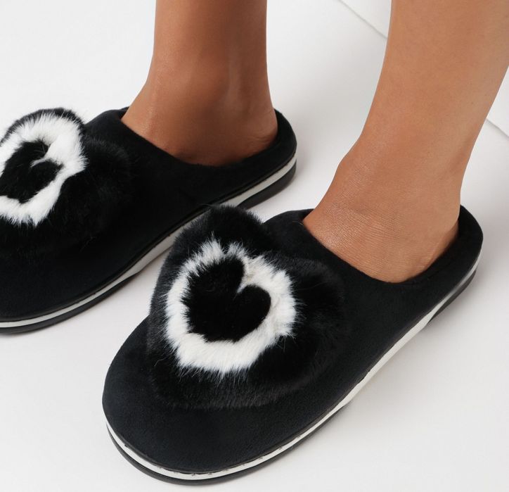 Czarne Kapcie damskie 38-39