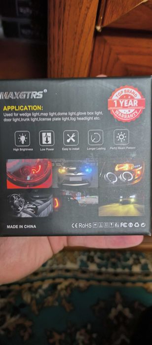 LED лампы W16W, T15, белый