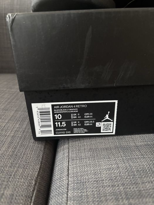 Jordan 4 Black Cat Rozmiar 44