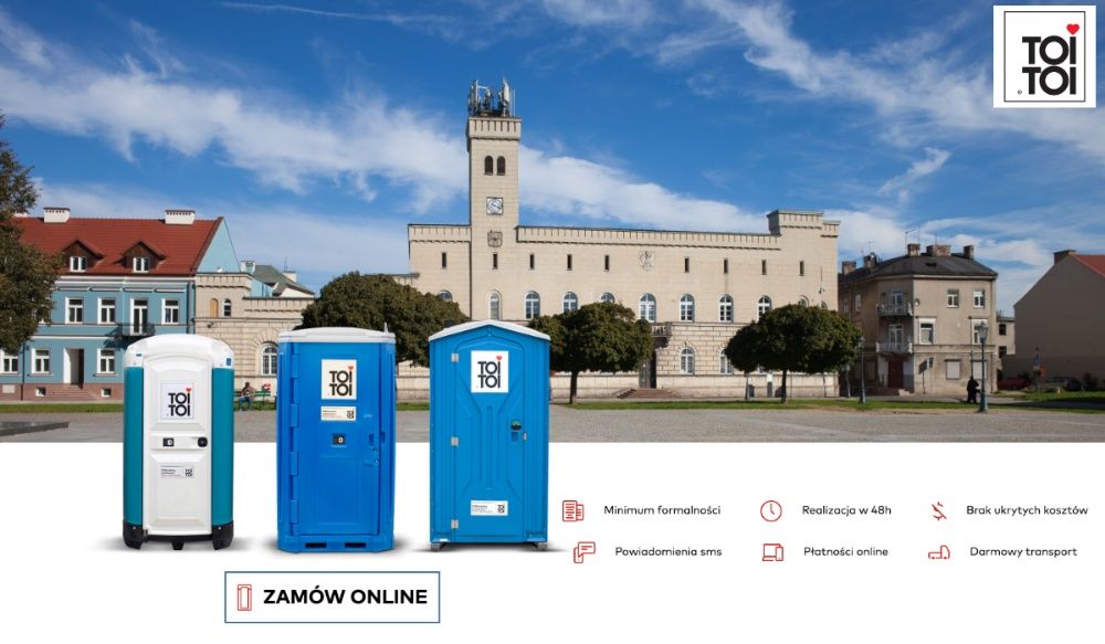 Toaleta przenośna TOI TOI wynajem toalety serwis toalet wc na budowę