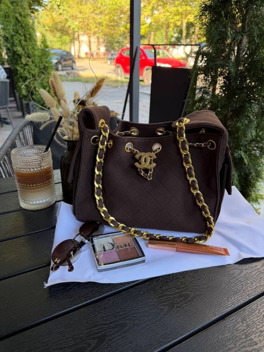Жіноча сумка з натуральної замші Chanel Шанель