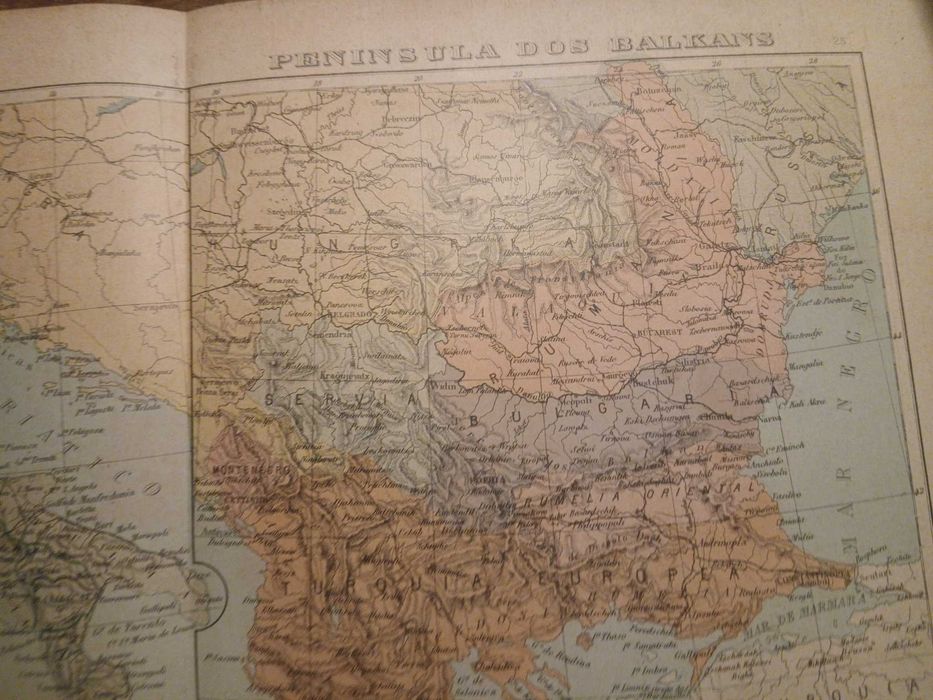 Mapa Italia e Península dos Balcãs (Final do Séc XIX, Início do Séc XX)
