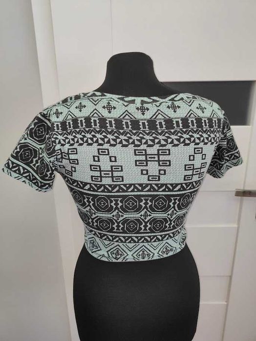 zielony krótki t-shirt crop top Asos rozmiar S