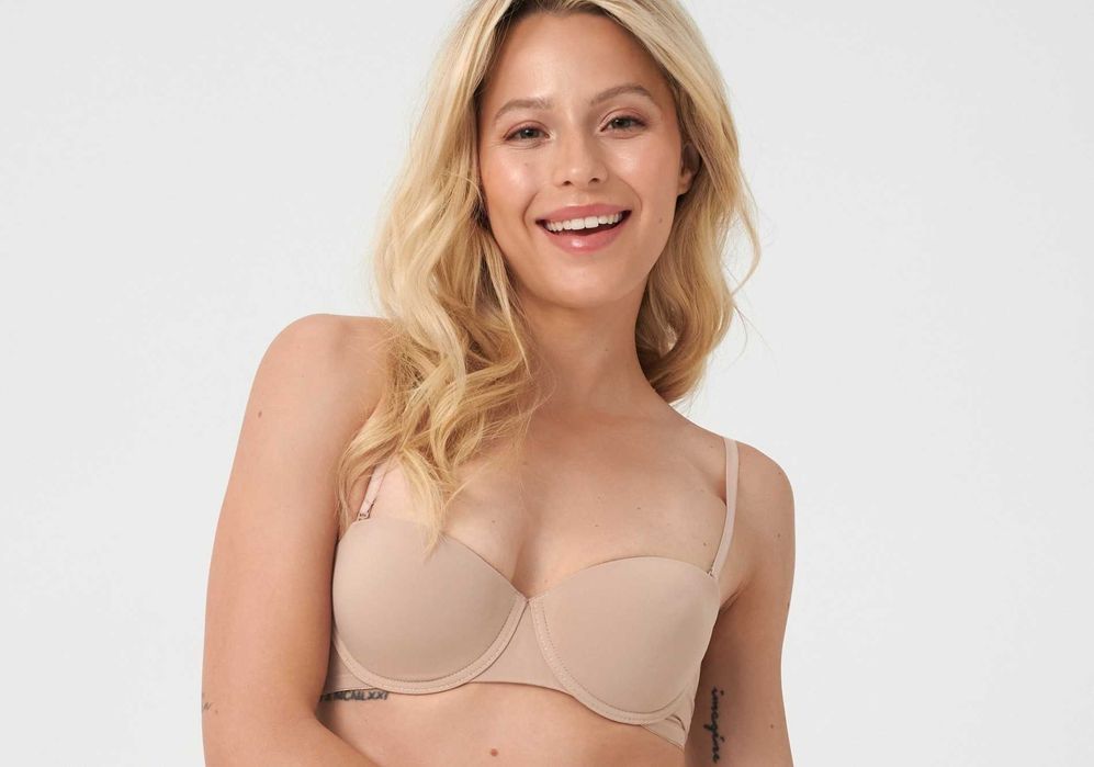 Бюстгалтер балконет, бежевий