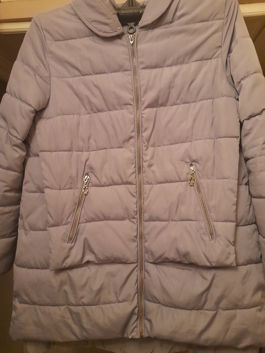 Kurtka jasno szara,gołębia z kapturem,xl