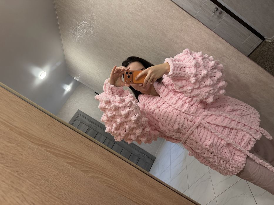 Кардиган з алізе пуфі