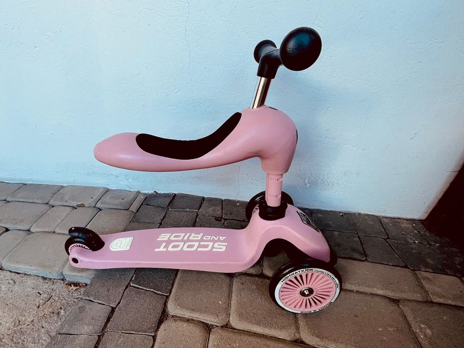 Hulajnoga + jeździk 2w1 Scoot & Ride Highwaykick 1 (Steel)
