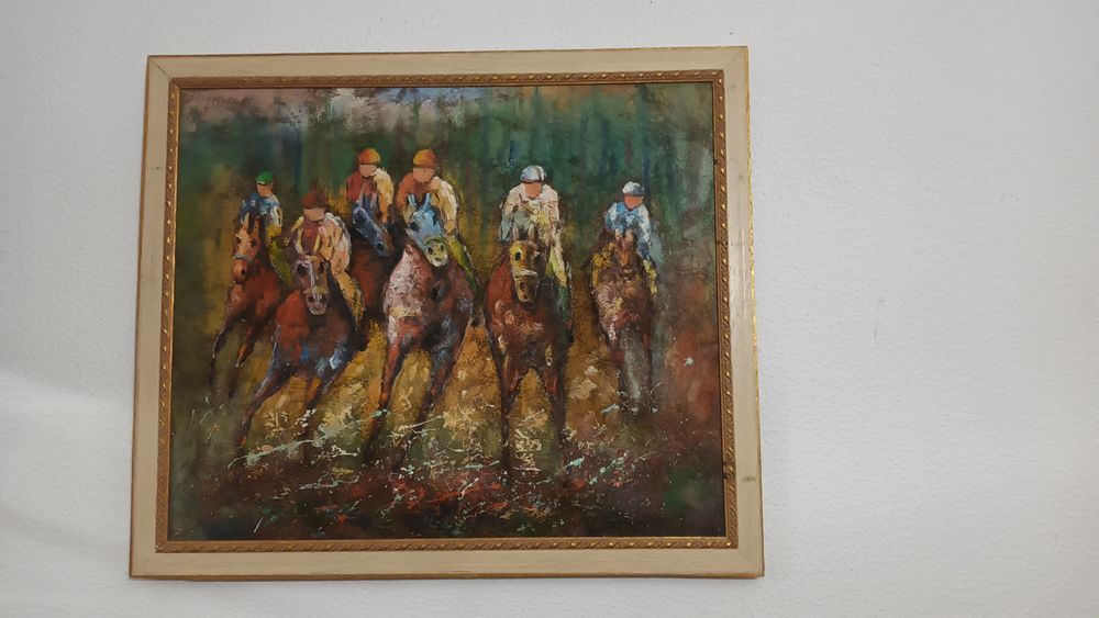 Quadro de corrida de cavalos