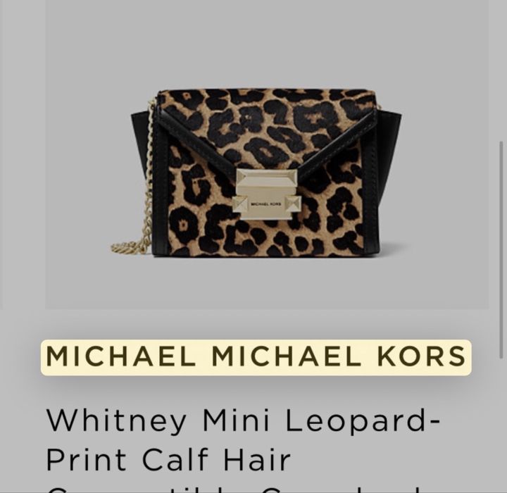 Michael Kors Whitney mini Leopard bag