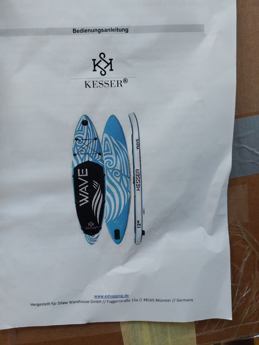 DESKA SUP  305CM Pompowania PLECAK