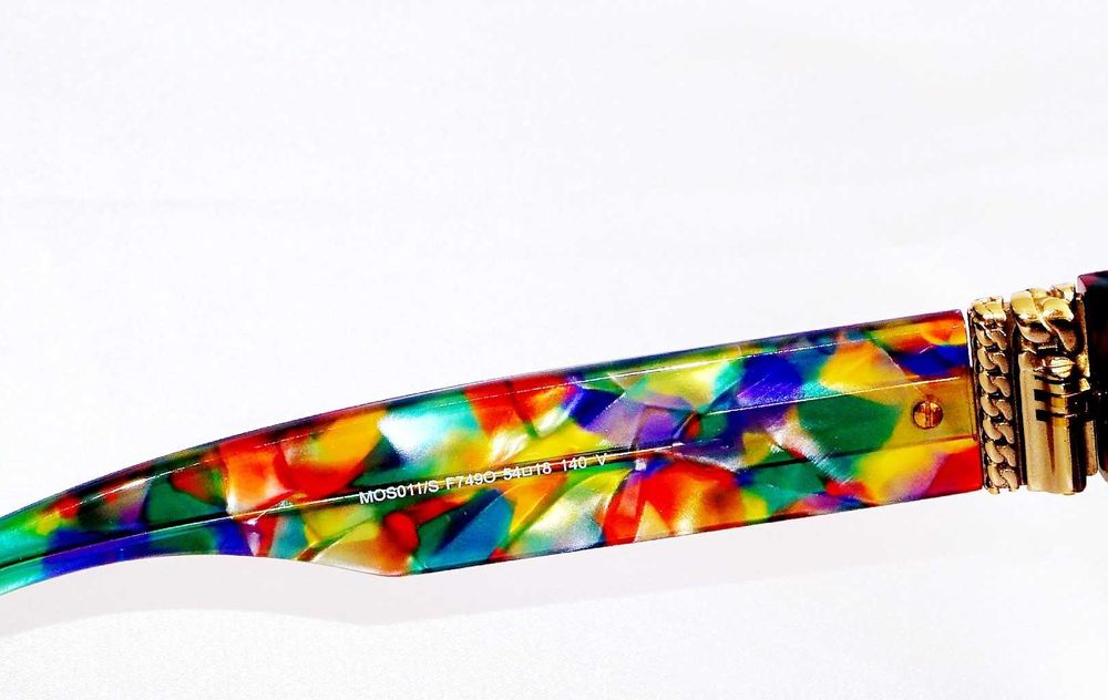 Okulary damskie MOSCHINO MOS011/S F749O kocie oczy Rich Classy Look