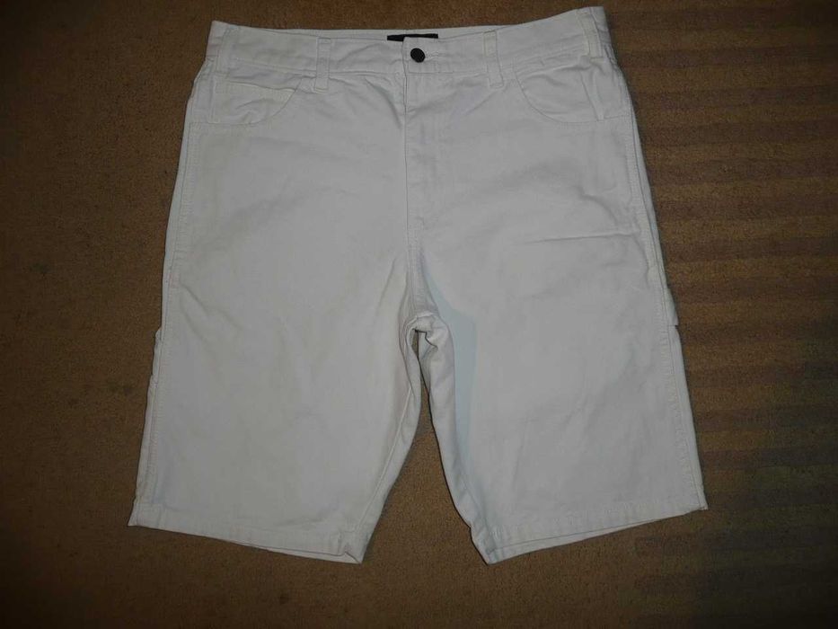Spodenki szorty DICKIES W32=43,5/55cm M jeansy białe