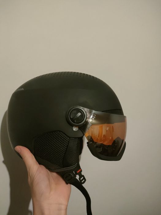 Kask narciarski z szybką męski