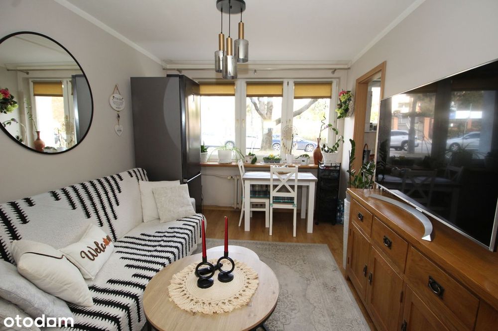 3 pokoje 46,5 m2 parter niski blok