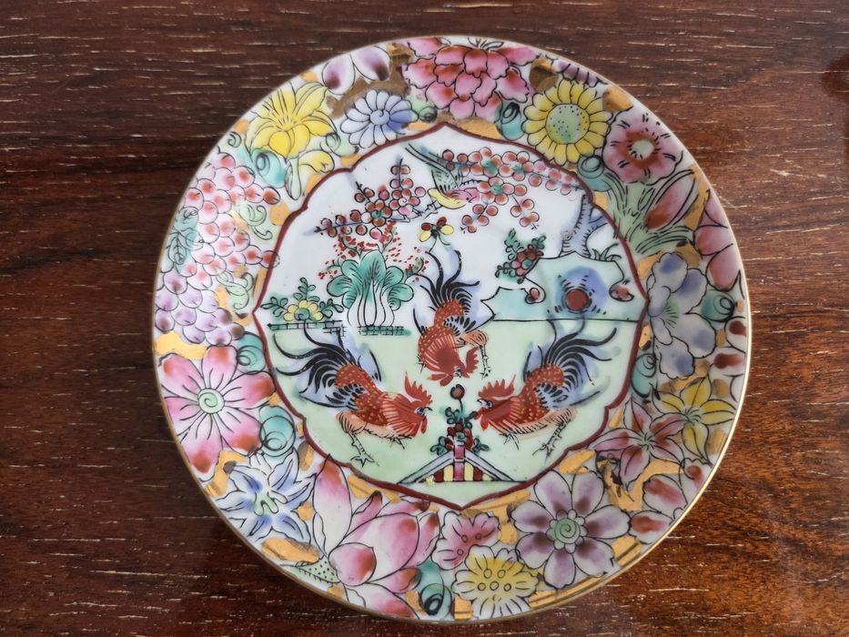 Prato  e chávenas Macau "Galos"