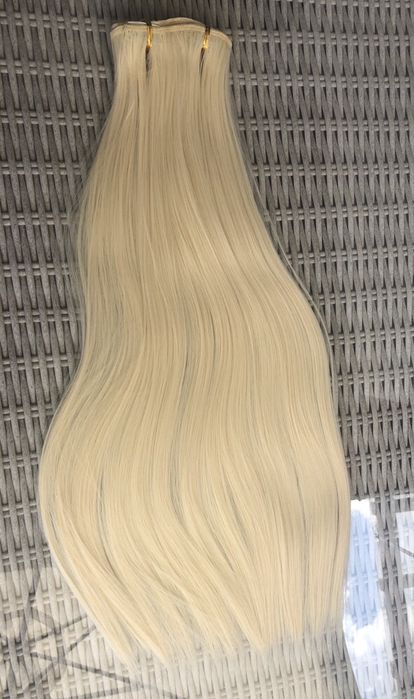 Premium Ultra włosy doczepiane jasny blond długie clip in 165.