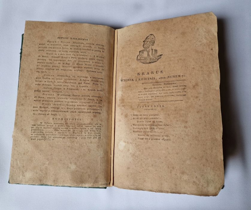 Czasopismo Krakus 1822, ponad 70 numerów w tym pierwsze, wielki unikat