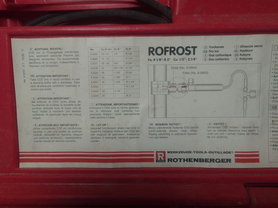 Zamrażarka do rur Rothenberger