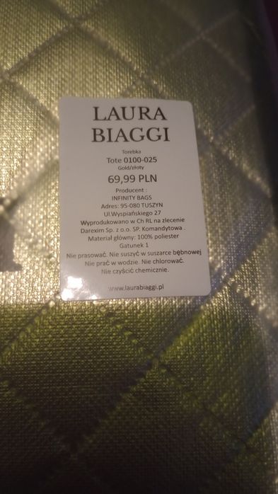 Torba duża Laura Biaggi złota