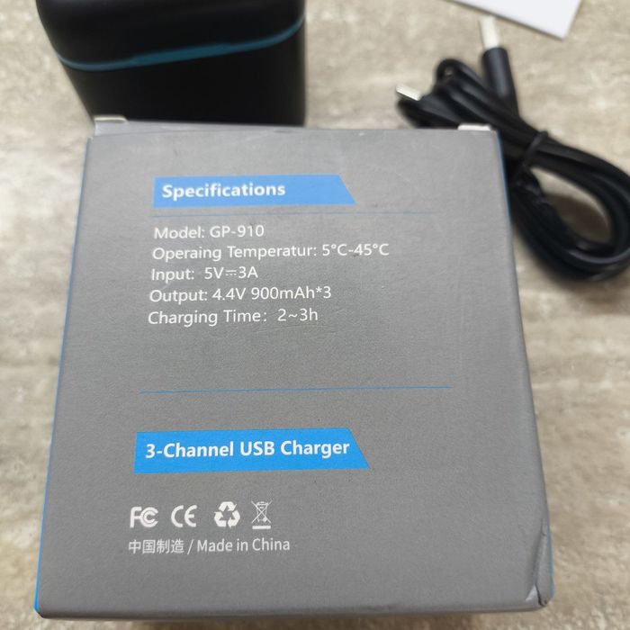 Зарядка для экшн камер GoPro 9/10/11/12 Бокс для зарядки аккумуляторов