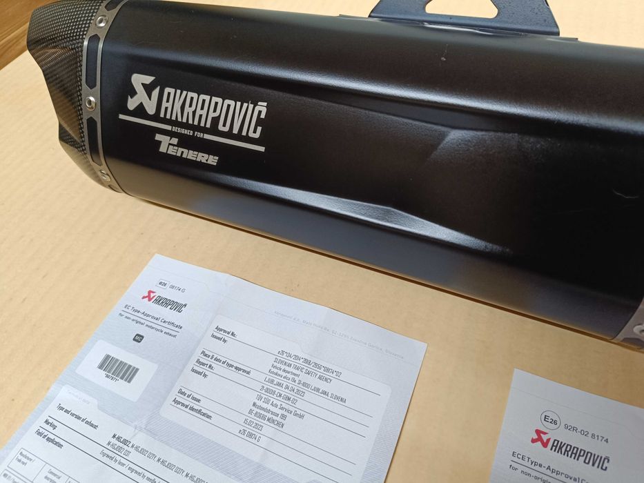 Ponteira Akrapovic Yamaha Tenere 700 Black Color