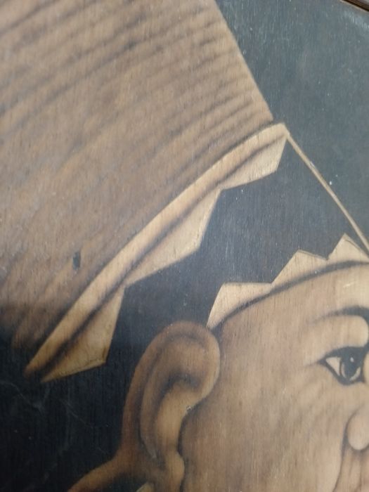 Stary obraz  sygnowany, drewniany