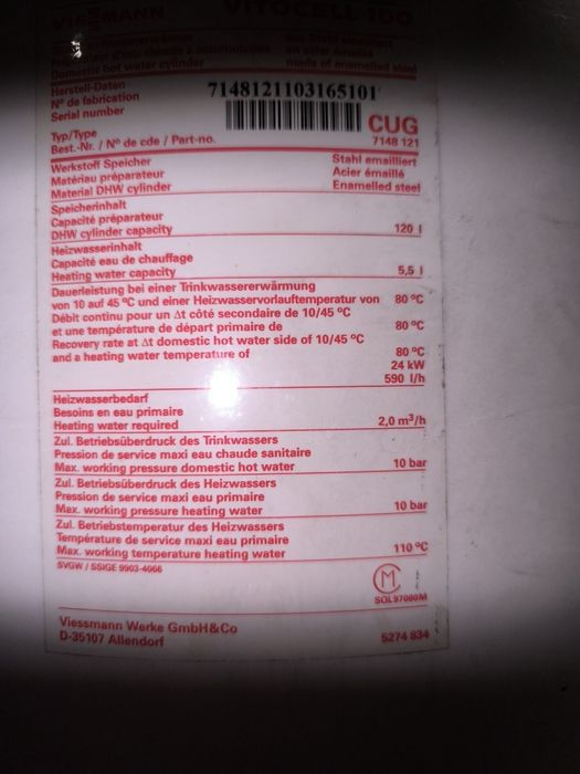 Kocioł gazowy dwufunkcyjny Viessmann vitopend 100