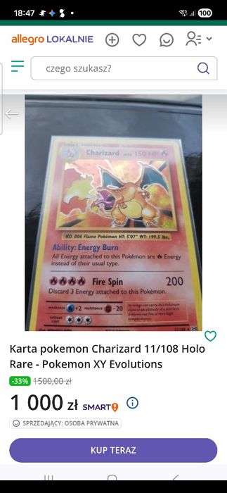 Charizard ultra rzadki