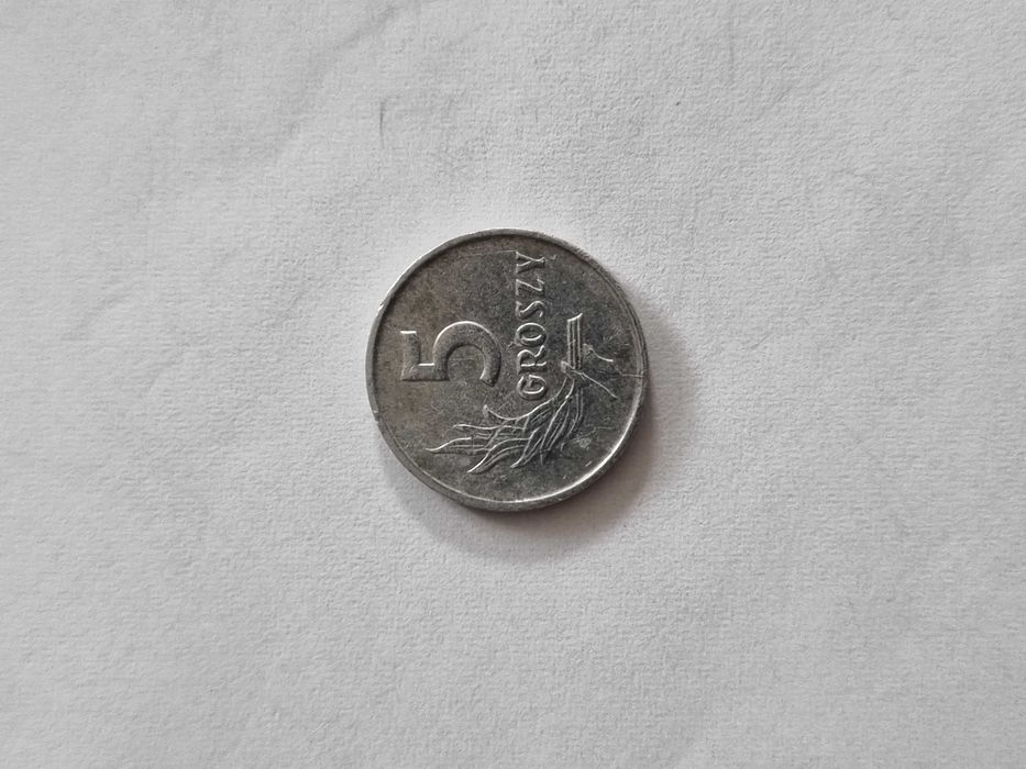 Moneta 5 gr. 1958 r. bzm.