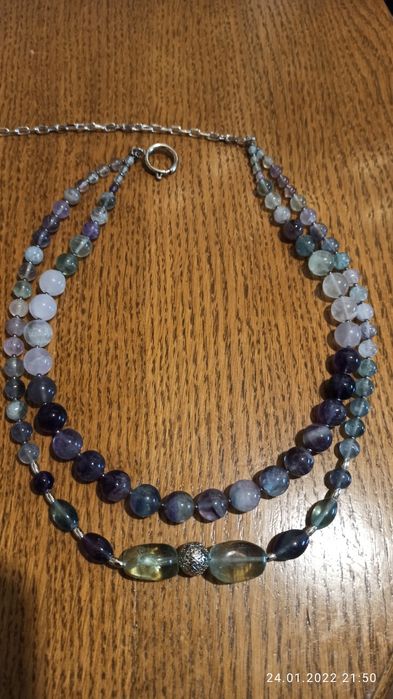 Бусы из натурального флюорита