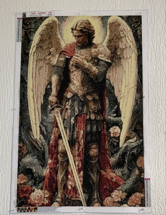 Готова картина алмазна мозаїка Архангел Михаїл