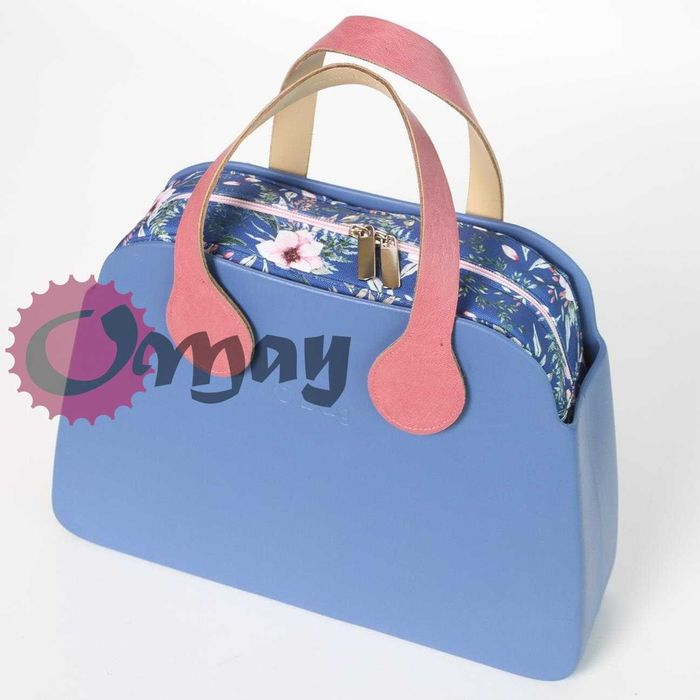 organizer OBAG REVERSE niebieskie róże 2 kieszenie wkład VIP OMAY