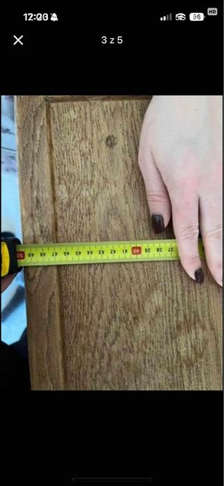 Solidna Dębowa komoda trzydrzwiowa