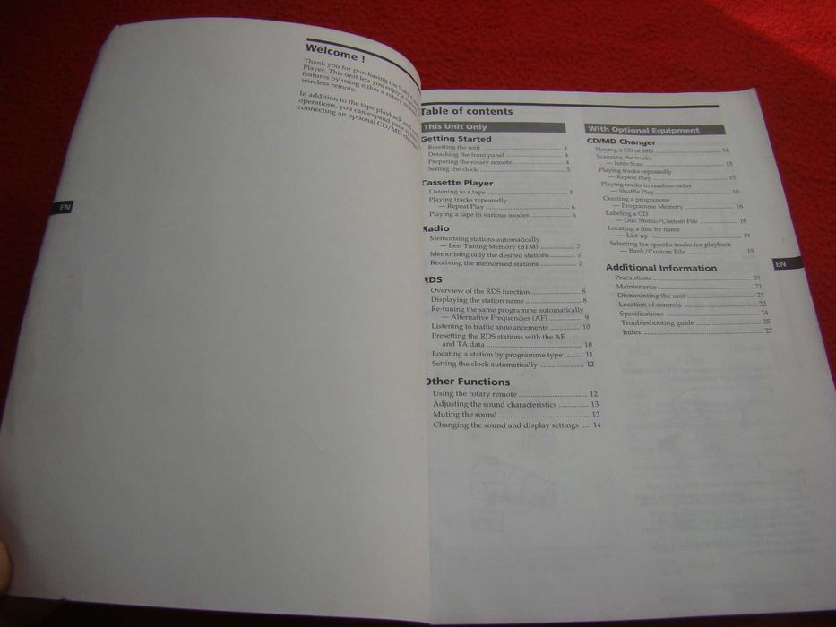 Manual de instruções autorádio Sony