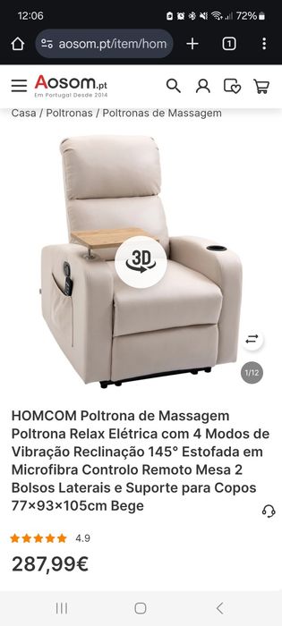 Poltrona de massagem