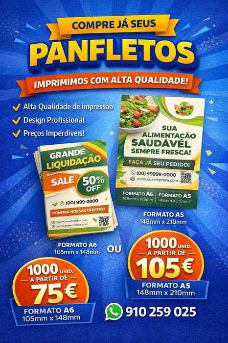 Gráfica - Cartões de visitas, panfletos, banners, placas, adesivos etc