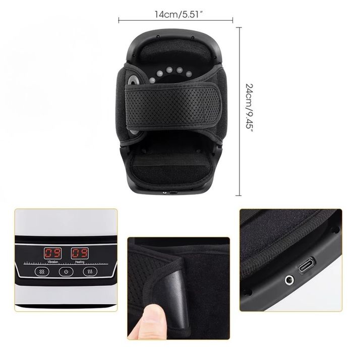 Masażer kolana / barku / łokcia TENS EMS | grzanie | USB